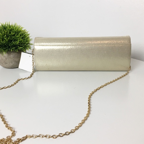 Prom / wedding Elegant bow tie clutch gold fabrics - Picture 7 of 8